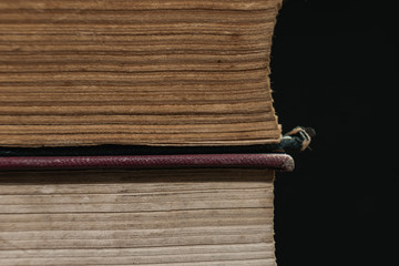 Poster - Close up pages of book background. Macro view.