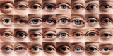 Fototapeta  - collage with human beautiful eyes of different colors