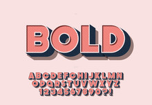 Vector Bold Font Colorful Style
