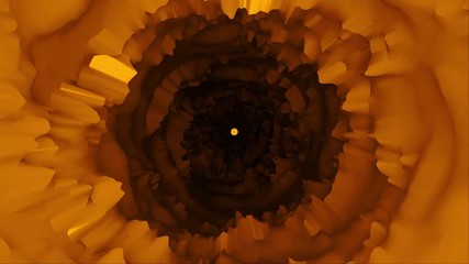 Poster - cave or tunnel with jagged walls, 3d rendering backdrop, computer generating background