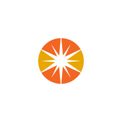 Sticker - Sun logo design inspiration vector template