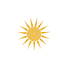 Wall Mural - Sun logo design inspiration vector template