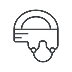 Sticker - Line icon hockey helmet