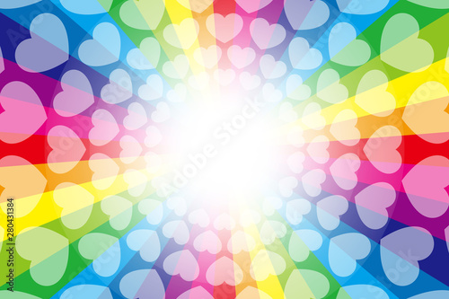Background Wallpaper Vector Illustration Design Free Free Size Charge Free Colorful Color Rainbow Show Business Entertainment Party Image ベクターイラスト背景 レインボー ハートパターン 楽しい ハッピー パーティー素材 広告宣伝ポスター Stock