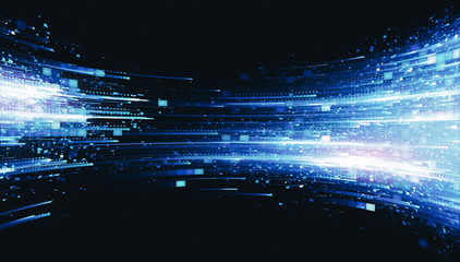 Wall Mural - led light. future tech. shine dynamic scene. neon flare. colorful rays. .magic moving fast lines. sp