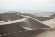 Distant Hiker Gives Scale To Great Sand Dunes National Park