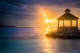 Fototapeta Boho - Sunset at Montego Bay Jamaica 