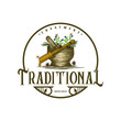 Vintage logo for traditional medicines