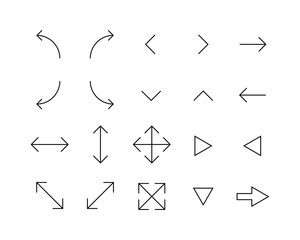 Poster - Premium set of arrow line icons.