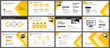 © kaisorn - Presentation and slide layout background. Design yellow and orange gradient arrow template. Use for business annual report, flyer, marketing, leaflet, advertising, brochure, modern style.