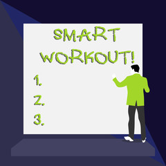 Poster - Word writing text Smart Workout. Business photo showcasing set a goal that maps out exactly what need to do in being fit