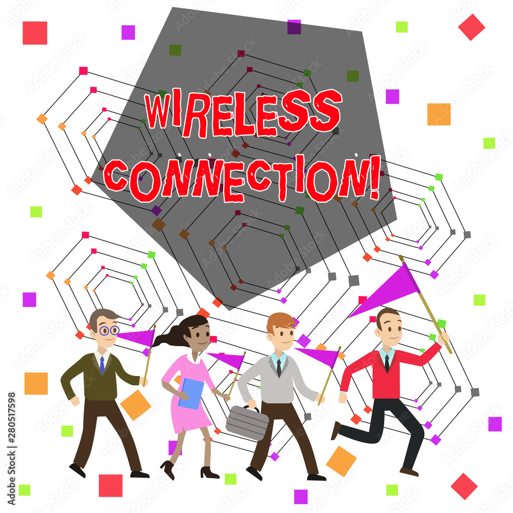 Text sign showing Wireless Connection. Business photo showcasing there ...
