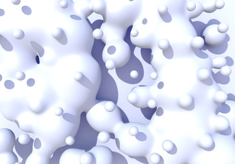 Wall Mural - Abstract background with white milk drops boiling