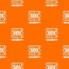 Poster - Server data security pattern vector orange for any web design best