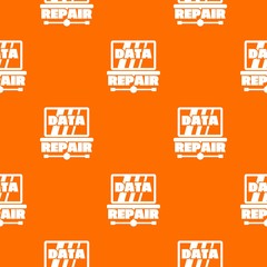 Poster - Pc data repair pattern vector orange for any web design best