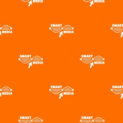Poster - Smart media pattern vector orange for any web design best