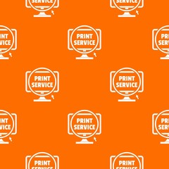 Poster - print service pattern vector orange for any web design best