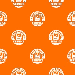 Poster - Smart printing service pattern vector orange for any web design best