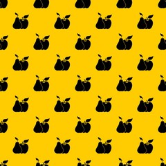 Poster - Apple and pear pattern seamless vector repeat geometric yellow for any design