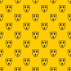 Poster - Crest pattern seamless vector repeat geometric yellow for any design
