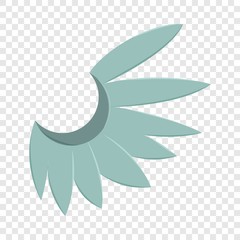 Sticker - Blue wing of bird icon. Cartoon illustration of blue wing of bird vector icon for web