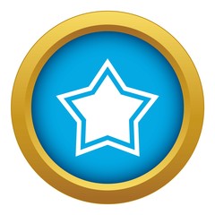 Poster - Star icon blue vector isolated on white background for any design