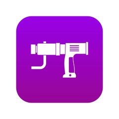 Poster - Hand drill icon digital purple for any design isolated on white vector illustration