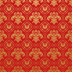Wall Mural - Red background. Chinese and Japanese style. Background texture. Vector image