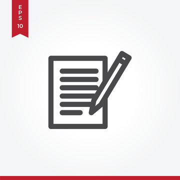 Contract vector icon in modern style for web site and mobile app