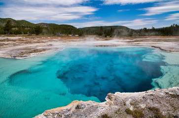 Poster - Sapphire Pool in Biscuit Basin, Yellowstone National Park, Wyoming