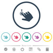 © botond1977 - Right handed slide up gesture flat color icons in round outlines