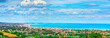 Panoramic view of Romagna coast or Riviera Romagnola, Cattolica Riccione Italy