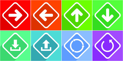 Poster - Set of colorful arrow icons in eps 10