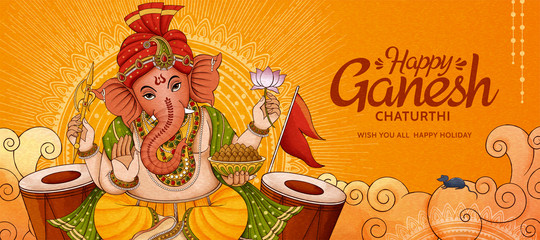 Happy Ganesh Chaturthi banner