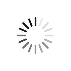Leinwandbilder - Load icon template color editable. Loading symbol vector sign isolated on white background illustration for graphic and web design.