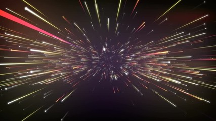 Poster - Fantasy abstract cosmic background, great design for any purposes. Vibrant colored motion graphics. Loop animation. Design element. 3d rendering. 4K, UHD