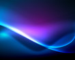 © antishock - Neon blue electric wave abstract background. Abstract technology background. Black background. Abstract magic light motion background.