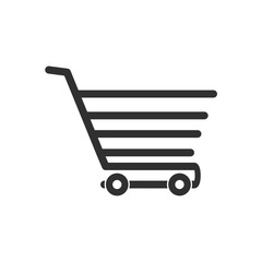 Aufkleber - Shopping Cart icon template color editable. Shopping Cart symbol vector sign isolated on white background. Simple logo vector illustration for graphic and web design.