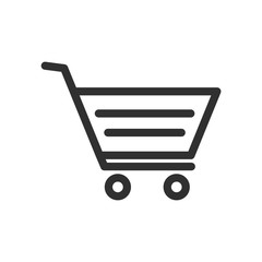 Aufkleber - Shopping Cart icon template color editable. Shopping Cart symbol vector sign isolated on white background. Simple logo vector illustration for graphic and web design.