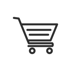 Aufkleber - Shopping Cart icon template color editable. Shopping Cart symbol vector sign isolated on white background. Simple logo vector illustration for graphic and web design.