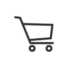 Aufkleber - Shopping Cart icon template color editable. Shopping Cart symbol vector sign isolated on white background. Simple logo vector illustration for graphic and web design.