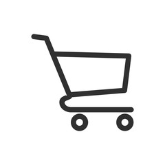 Aufkleber - Shopping Cart icon template color editable. Shopping Cart symbol vector sign isolated on white background. Simple logo vector illustration for graphic and web design.