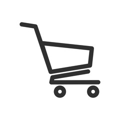 Aufkleber - Shopping Cart icon template color editable. Shopping Cart symbol vector sign isolated on white background. Simple logo vector illustration for graphic and web design.