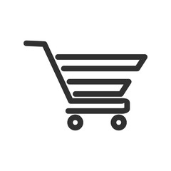Aufkleber - Shopping Cart icon template color editable. Shopping Cart symbol vector sign isolated on white background. Simple logo vector illustration for graphic and web design.