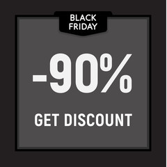 Poster - Black friday sale, limited offer, get discount web button. Vector poster.