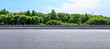 © ABCDstock - Asphalt highway and green forest with beautiful clouds landscape