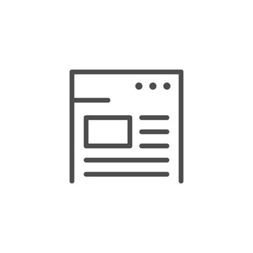 Website line outline modern icon