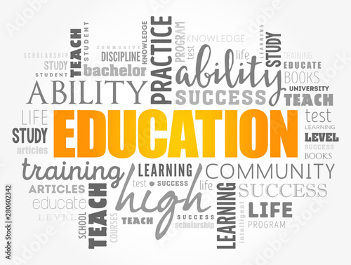 Fotomural EDUCATION word cloud collage, concept background