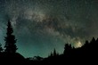 © imageBROKER - Milky Way over Mount Olperer, forested mountains, Zillertal Alps, Valstal, Tyrol, Austria, Europe