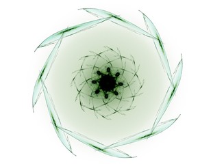 Poster - Abstract fractal background - computer-generated image. Digital art. Converging toward the center of the circles.